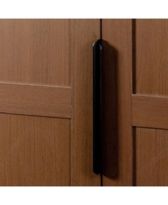 Walnut Kitchen Pantry Cabinet with Doors & Shelves