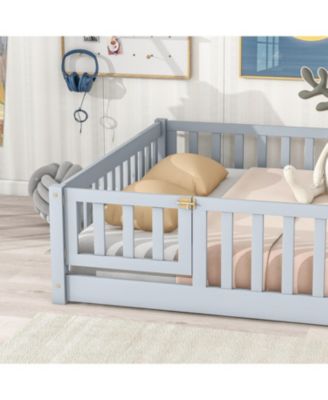 Streamdale Floor Bed with Fence & Door - Grey
