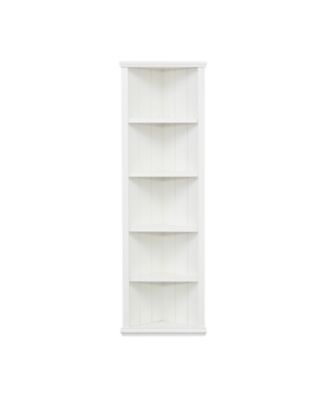 2x 75" Triangle Bookshelves - White (Set of 2)