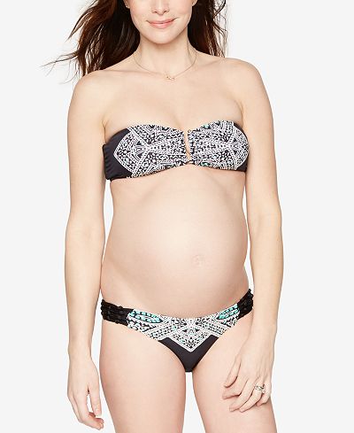A Pea In The Pod Maternity Printed Bandeau Bikini