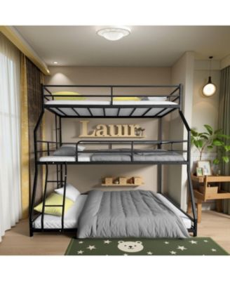 Triple Bed with Ladders & Guardrails - Easy Assembly