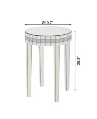  Round Mirror Breakfast Table, Diamond Pedestal, Bistro Style
