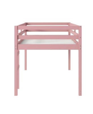 Solid Wood Twin Loft Bed with Ladder