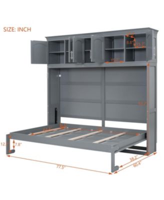 Murphy Bed Wall Bed with Top Cabinets