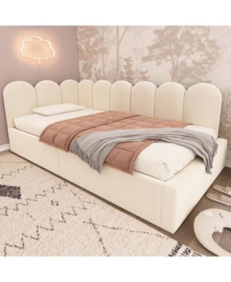 Upholstered Daybed with Storage Ottoman, Twin Size, Velvet