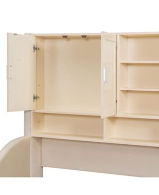 Twin Upholstered Daybed with LED, Storage & Trundle