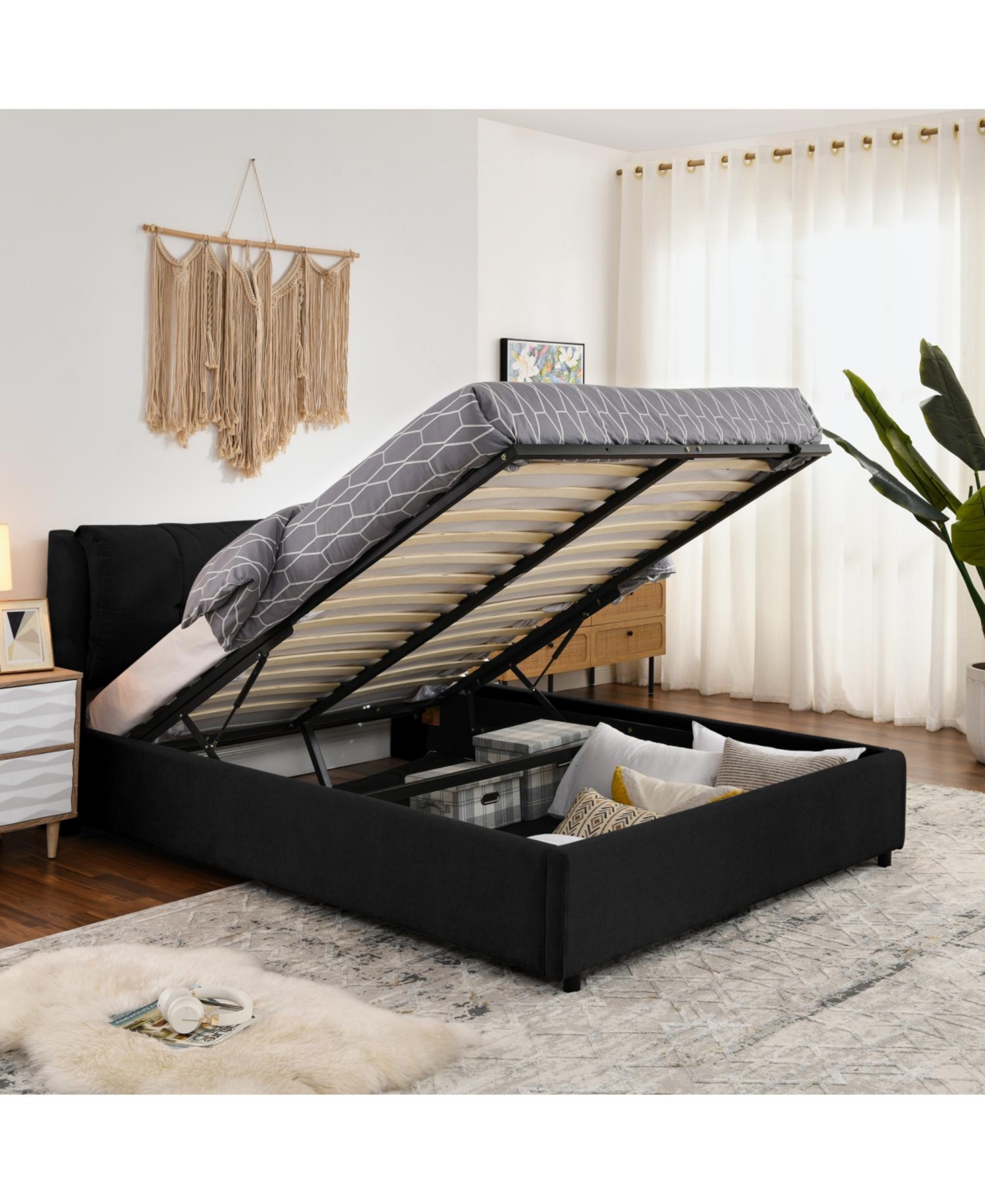 Streamdale Furniture Queen Storage Bed with Headboard