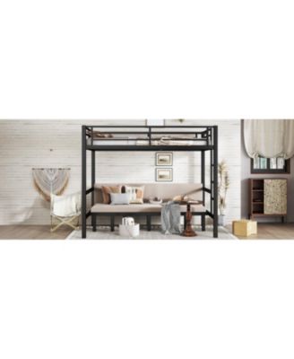 Full Over Full Pull-Out Bunk Bed, Black