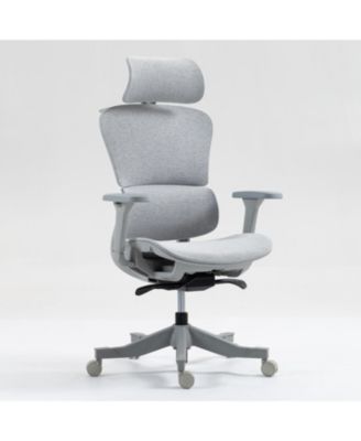 Ergonomic Mesh Office Chair- 4D Armrests, 360 Swivel, Silent Wheels