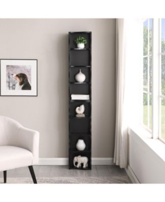 Wavy 8-Layer Adjustable Bookshelf - Narrow & Multifunctional