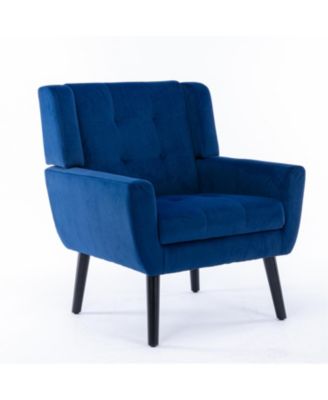  Velvet Accent Chair with Black Legs
