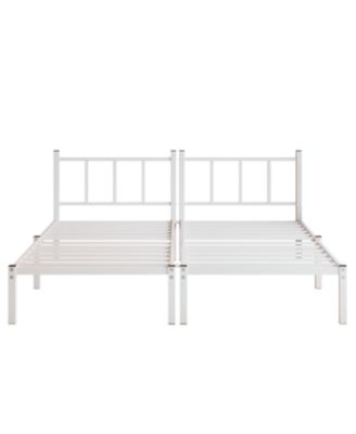 Triple Twin Metal Bunk Bed with Guardrails & Ladder