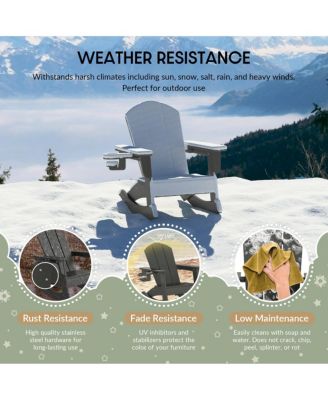 Outdoor HDPE Plastic Preschool Toddler Classic Adirondack Rocking Chairs