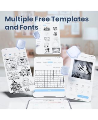 PM290C Inkless Sticker Maker: Portable Bluetooth Printer with 3 Paper Rolls