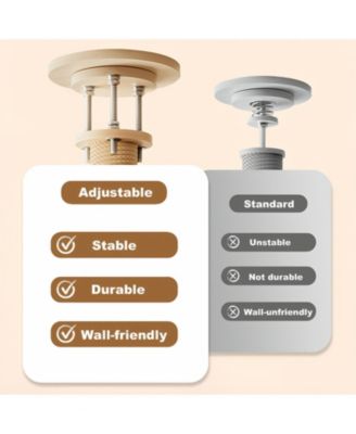 Adjustable 98-110 Inch Cat Tree with Scratching Post, Wood Condo, & Hammock