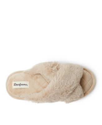 Women's Jessica Furry Crossband Slide Slipper
