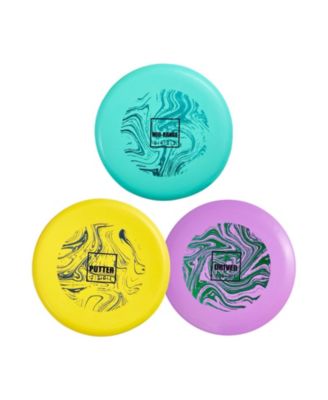Disc Golf Set 3-Pack Starter Discs with Putter Mid-Range Driver PDGA Approved