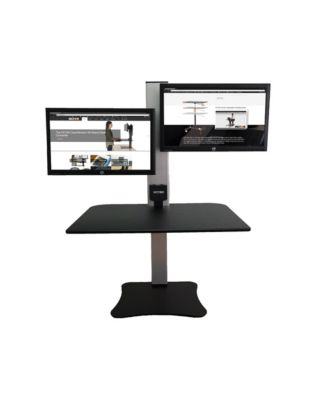 High Rise Electric Dual Monitor Sit Stand Desk Converter