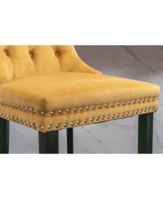 Handcrafted Velvet Barstools with Supportive Backrest