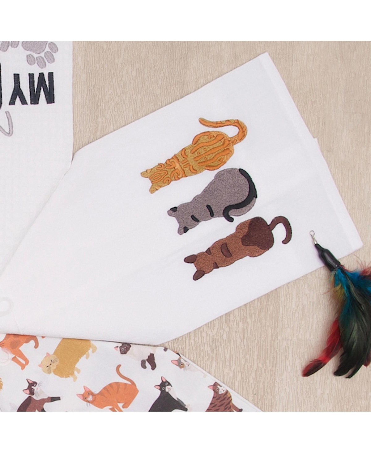 C&F Home Cat Tails Trio Kitchen and Bathroom Embroidered Hand Towel.