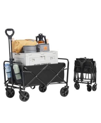 Compact Folding Wagon with All-Terrain Wheels & 220 lbs Capacity