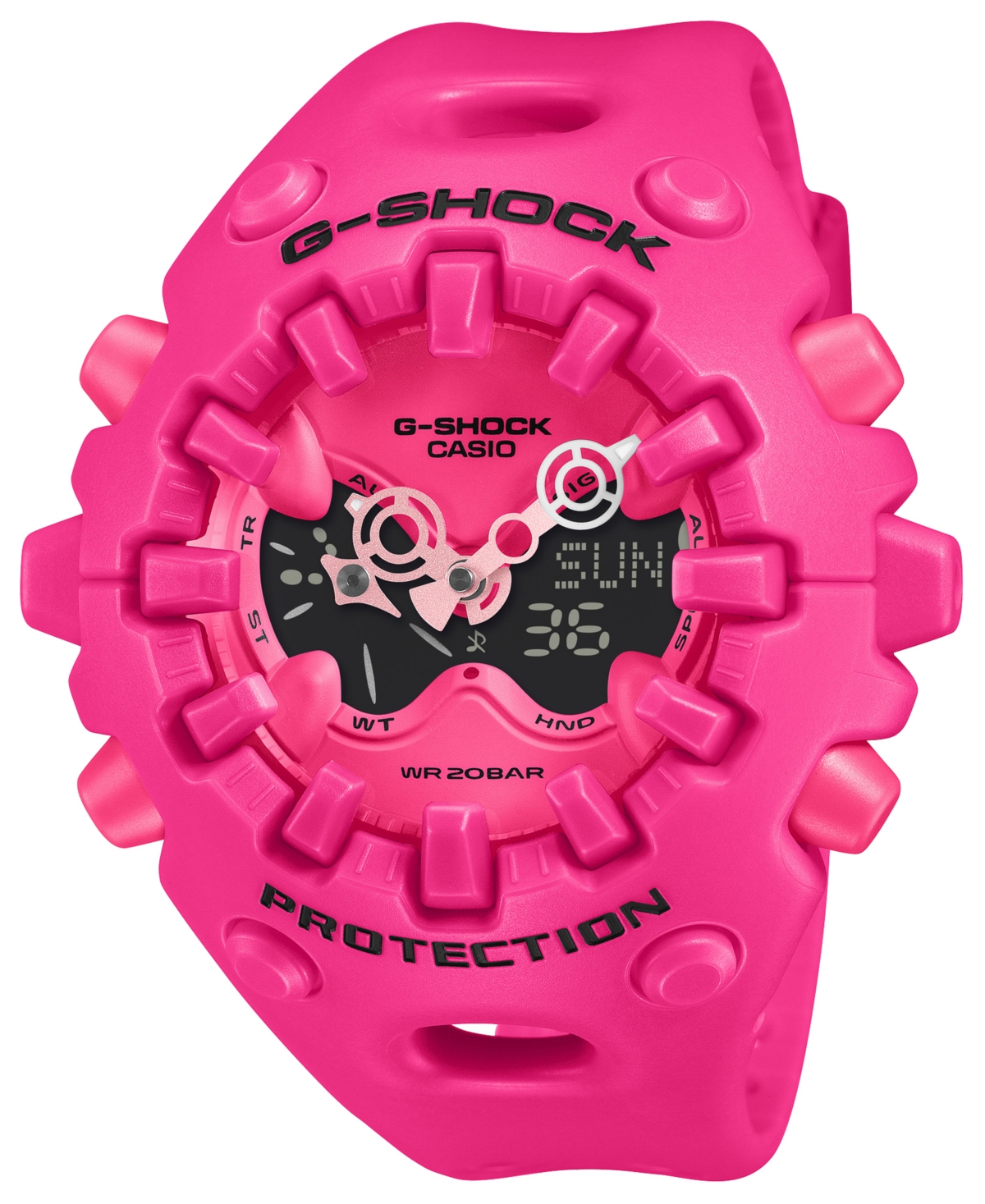 G-Shock Men's Japanese Quartz Pink Resin Watch, 58.2mm