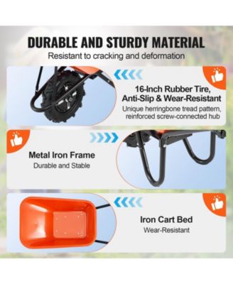 SUGFIT 500W Electric Wheelbarrow with Power Drive & Large Hopper