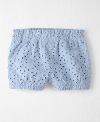 Baby Girls' Eyelet Round Neck Top and Shorts, 2-Piece Set