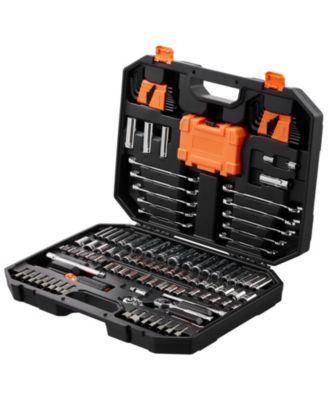145-Piece Professional Tool Set with SAE/Metric Sockets & Storage Case