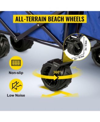 SUGFIT Heavy-Duty Folding Wagon with All-Terrain Wheels & 350 lbs Capacity