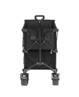 SUGFIT 400L Double Decker Wagon with Extended Handle & Heavy-Duty Frame