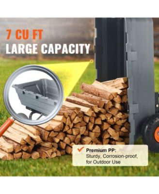 Large Capacity Dump Cart with 1200 lbs Rating & 13-inch Wheels