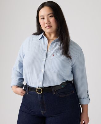 Plus Size Darlene Collared Neck Shirt