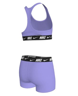 Girls' 7-16 Racerback Swim Bikini Top and Shorts, 2-Piece Set