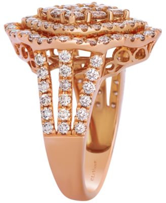 Nude Diamond Ring (2.59 ct. t.w.) in 14k Strawberry Gold