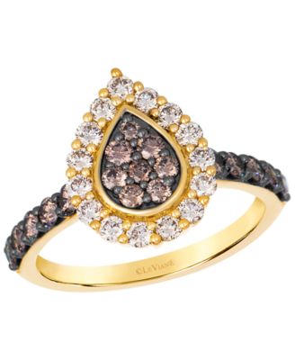 Chocolate Diamond (0.65 ct. t.w.) & Nude Diamond (0.47 ct. t.w.) Ring in 14k Honey Gold