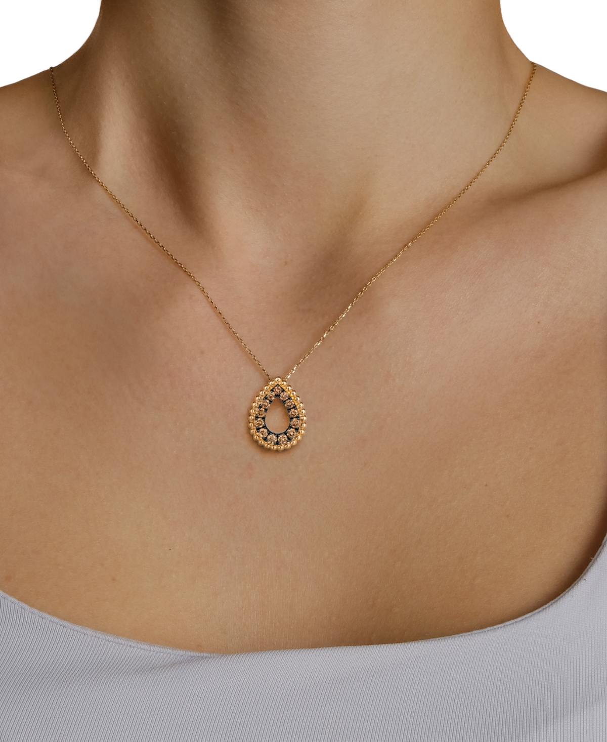 Le Vian Chocolate Diamond Pendant Necklace (0.75 ct. t.w.) in 14k Honey Gold