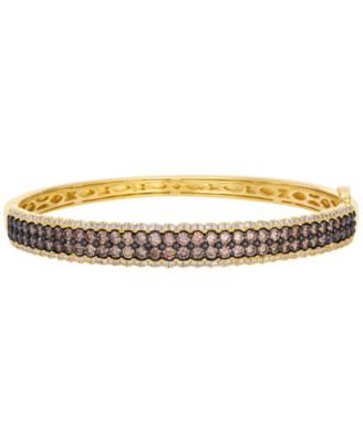 Chocolate Diamond (3.00 ct. t.w.) & Nude Diamond (0.69 ct. t.w.) Bangle in 14k Honey Gold