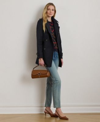 Women's Short Belted Trench Coat