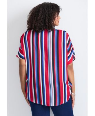 Women's Knot Front Dolman Sleeve Blouse