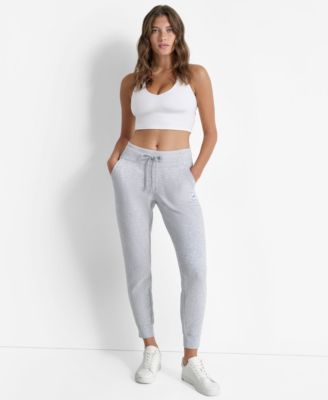 Women's Tonal Logo Patch Rib Trim Side Pockets Jogger