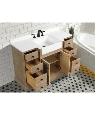 48" Kelly, Weathered Fir Finish, Engineered Quartz Countertop