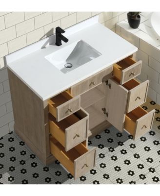 Redondo 42", Freestanding, Ash Oak Finish