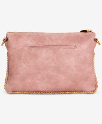 Stud Nubuck Double Compartment Crossbody