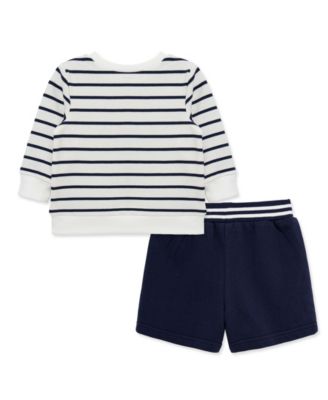 Baby Boys' Round Neck T-Shirt and Shorts, 2-Piece Set