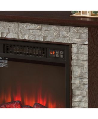 2-Door Storage cabinet with Electric Fireplace Console Cabinet