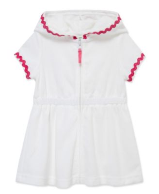 Baby Girls' Zipper Short-Sleeve Swim Cover-Up