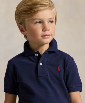 Boys' 2T-7 Cotton Mesh Polo Shirt