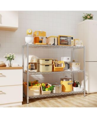 3-Tier 48 in W x 47 in H x 20 in D Height Adjustable Garage Wire Shelving Unit