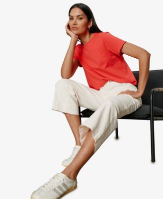 Women's The Marine Mid Rise Cropped Wide-Leg Jeans 